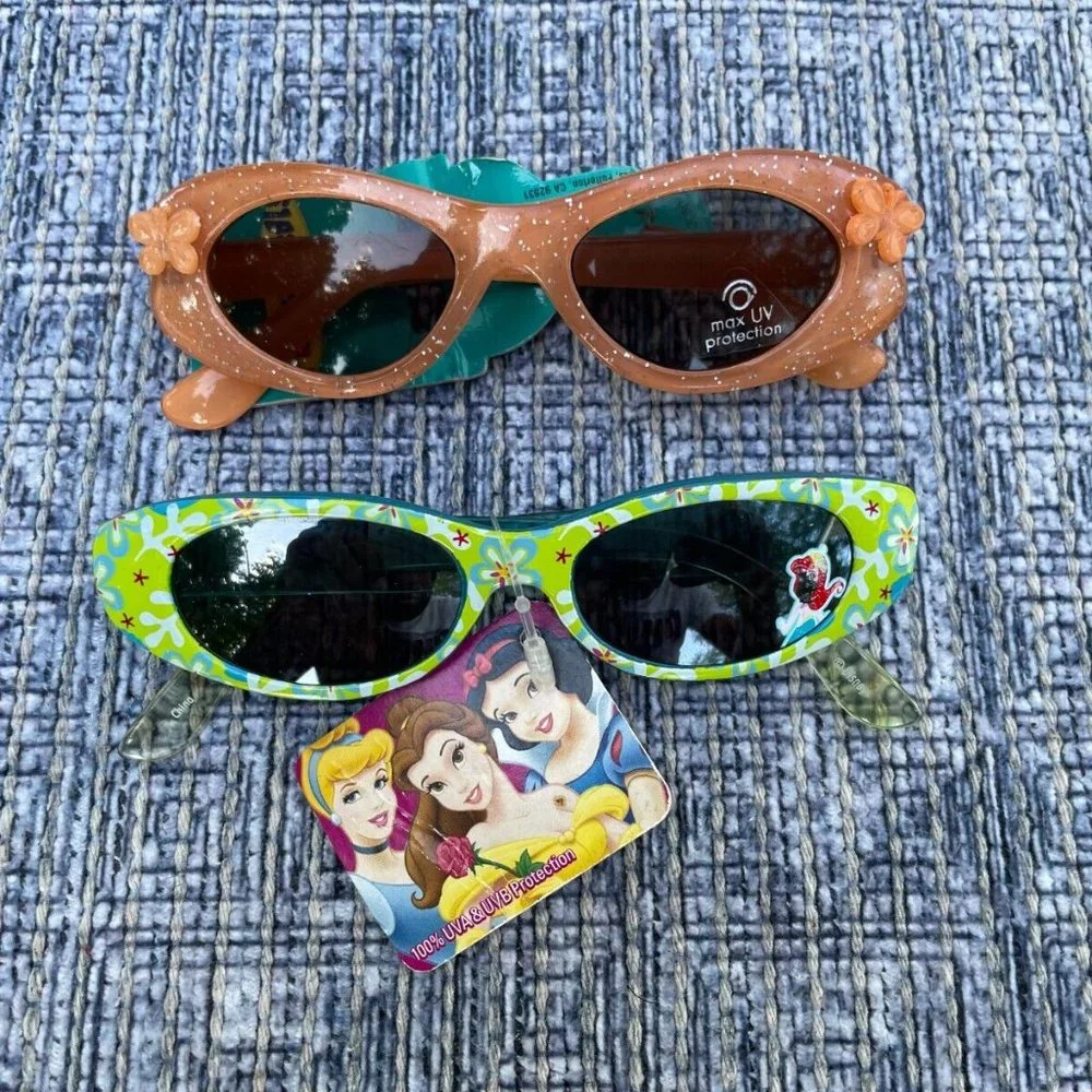 Disney Girl Sunglasses Lot of 2 Eye Wear Kids Sunglasses UV Protection Shades